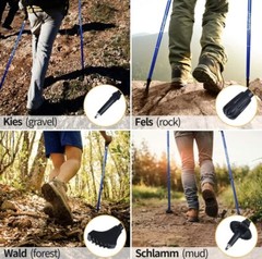Covacure Trekking Poles Collapsible Hiking Poles – Aluminum Alloy 7075 Trekking