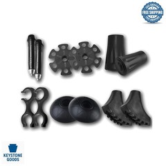 12-Piece Rubber & Tip Replacement Set for Trekking & Hiking Poles