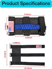 4 Pack Grab Handles Roll Bar Paracord Handgrip Handles with America Flag Pattern