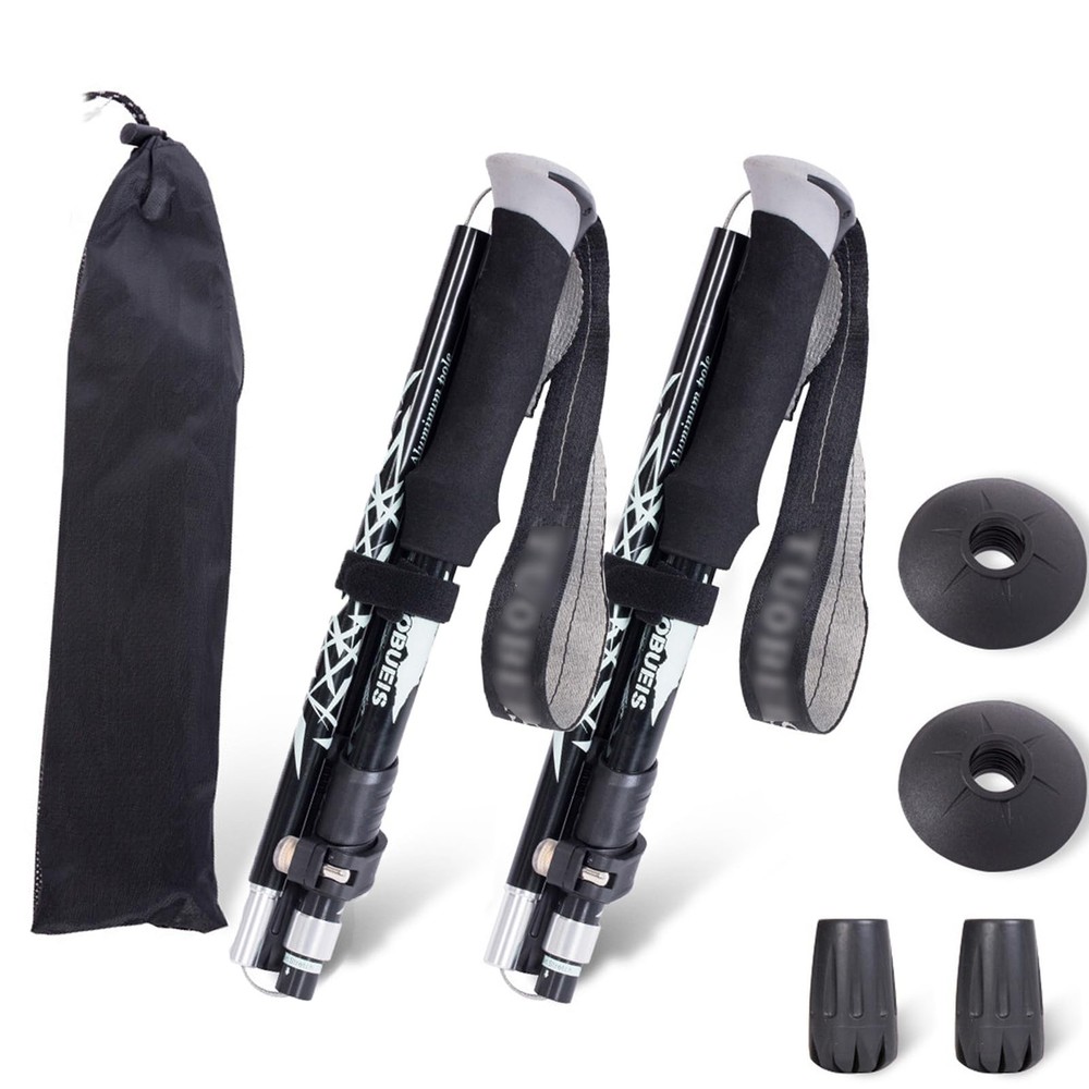 2 Pack Hiking Poles Trekking Poles Folding Hiking Poles for Men Women L…