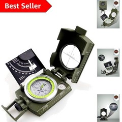 Military Compass for Hiking,Lensatic Sighting Waterproof,Durable,Inclinometer…
