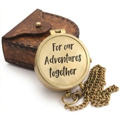 Pocket Brass Compass, Nautical Navy Compass for Camping, Travelling, Hiking, …