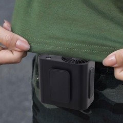 Portable Waist Fan with 4 Speed Options and Built in Flashlight USB Charge
