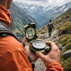 Durable Water-Resistant Hiking Compass ? Ideal for Camping & Outdoor Adventures