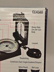 SE CC4580 Survival Emergency Compass Green Camo Olive US Military Style & Case