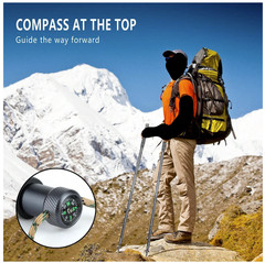 Multi Trekking Poles, Telescopic Folding Trekking Poles With Quick Twist Lock Sy