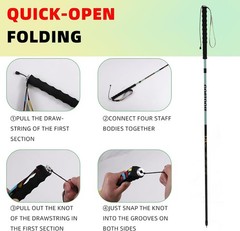 Ultra Light Carbon Fiber Trekking Poles | Collapsible for Hiking (1-PCS)