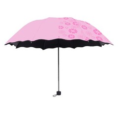 Water Activated Umbrella with Floral Patterns for UV Protection and Rain Safety