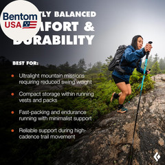 Distance Z Trekking Poles (Pair) | Ultralight | Foldable Z-Pole Design | Trail R