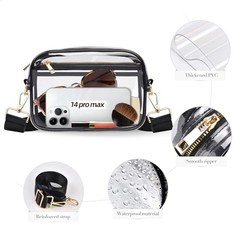 Clear Bag Stadium Approved, Clear Crossbody Bag Purses for women for Black