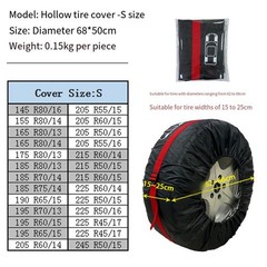 Protective Cover for Spare Tires with Adjustable Buckle and Storage Pouch