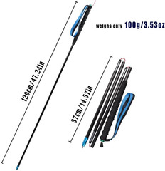 Ultralight Carbon Fiber Trekking Poles 2-Pack,Z-Pole Design Trail Running,Foldab
