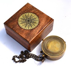 Brass Engraved Compass Jeremiah 29 11 Directional Wooden Box Baptism Christian