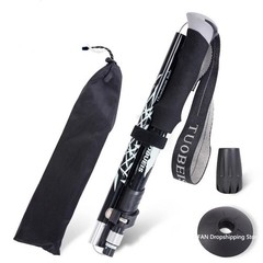Adjustable Folding Trekking Pole Lightweight Aluminum Hiking Walking Stick Staff