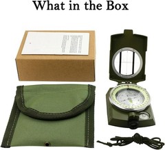 Compass, Hiking Compass for Survival with Lensatic – Water-Resistant Navy