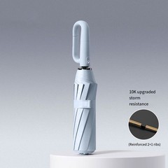 Automatic Open Close Umbrella with 10 Strong Ribs and a Hands Hook Handle