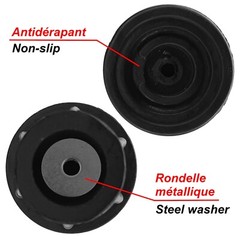 Ferrule for Walking Stick Crutch 18mm Black Rubber Foot pad Protector Frame Grip