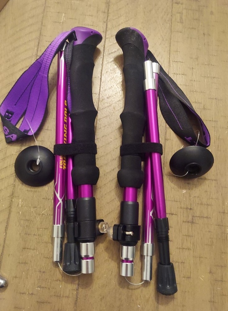 HUGSEE Trekking Poles Collapsible Hiking With Extended Down Grip