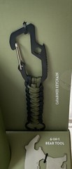 Berkshire Outdoor Trekking Set 6 In 1 Bear Tool Water Bottle Carabiner Key Chain
