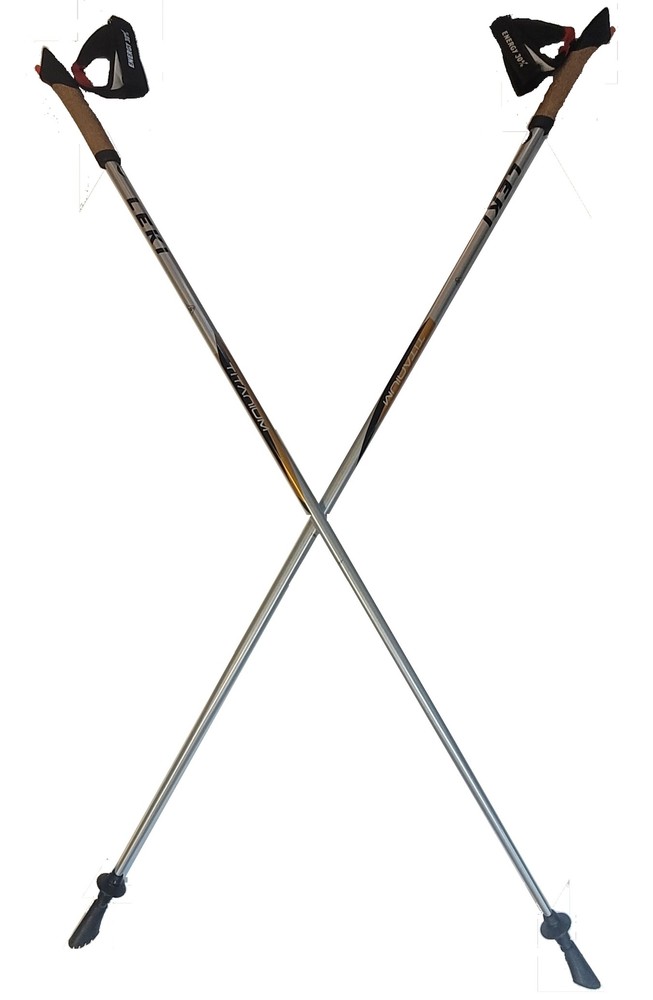 LEKI Nordic Walking Titanium AirFOIL Walking Pole 115cm