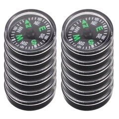 12pcs Plastic Pocket Compass 20mm Mini Lightweight For Outdoor Hiking Camping