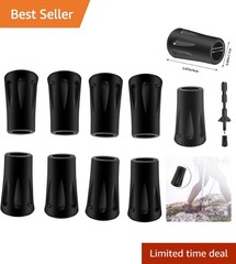 Replacement Rubber Tips for Trekking Poles – 8-Pack Fits 11mm Standard Poles