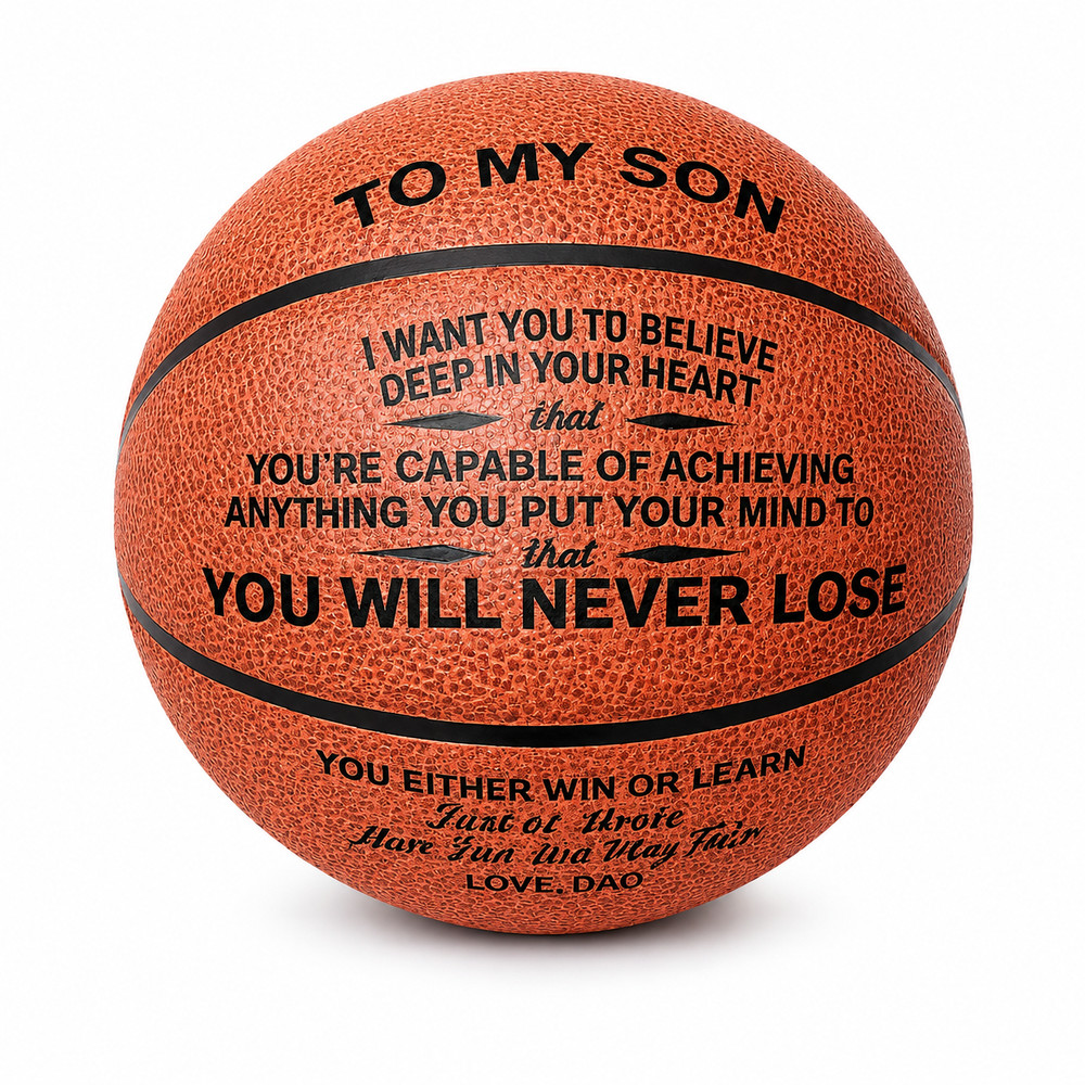 Collector Basketball To My Son Inspirational Motivational Gift Display Ball Love
