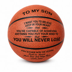 Collector Basketball To My Son Inspirational Motivational Gift Display Ball Love