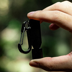 120dB Aluminum Dual Tube Whistle for Outdoor Hiking Backpacking with D-ring