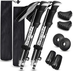 Hiking Poles Nordic Walking Poles 110-130cm Foldable Adjustable Lightweight Unisex