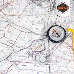 AOFAR Map Compass AF-5D Hiking Camping Backpacking Emergency Outdoor Survival