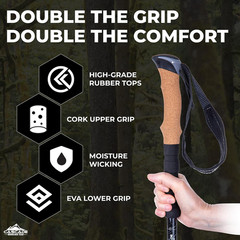Lightweight Aircraft-Grade Aluminum Trekking Poles