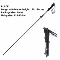 Trekking Poles Carbon Walking Hiking Stick Adjustable Anti-Shock 5 Section 130cm