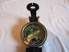 Vtg. Black Engineer Directional Compass camping