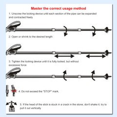 Cane Walking Stick Adjustable Folding walking Aluminum Collapsible Travel Hiking