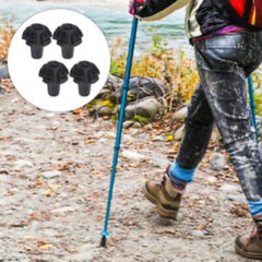 Rubber Trekking Pole Tips: 4PCS Replacement Caps for Hiking