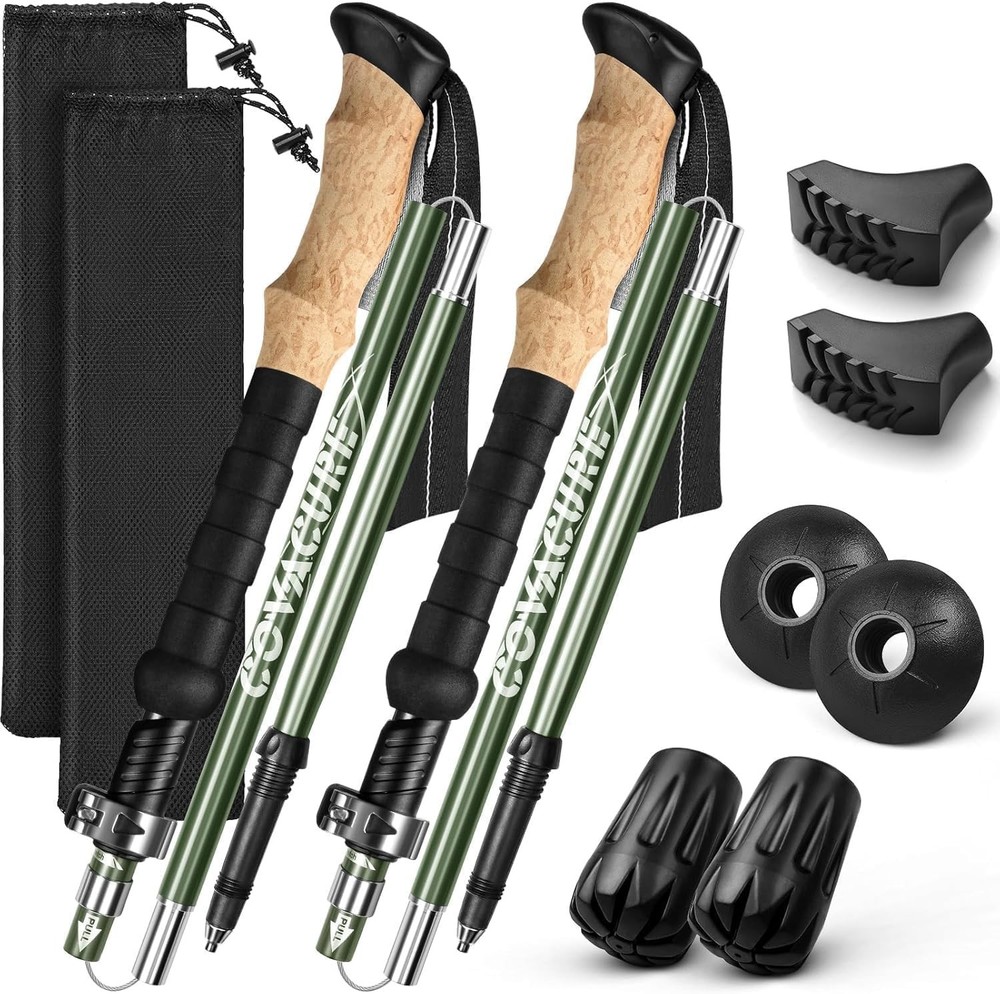 Hiking Poles Walking Poles Walking Poles 110-130cm Folding Adjustable Lightweight