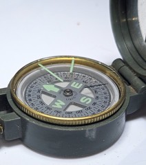 Vintage Engineer Lensatic Compass Japan Liquid Filled Military