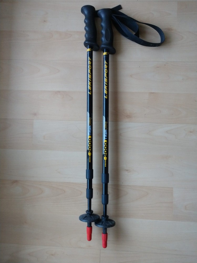 Leki Sport Titanium Ultra 100-145cm Hiking Poles Nordic Walking Titanium