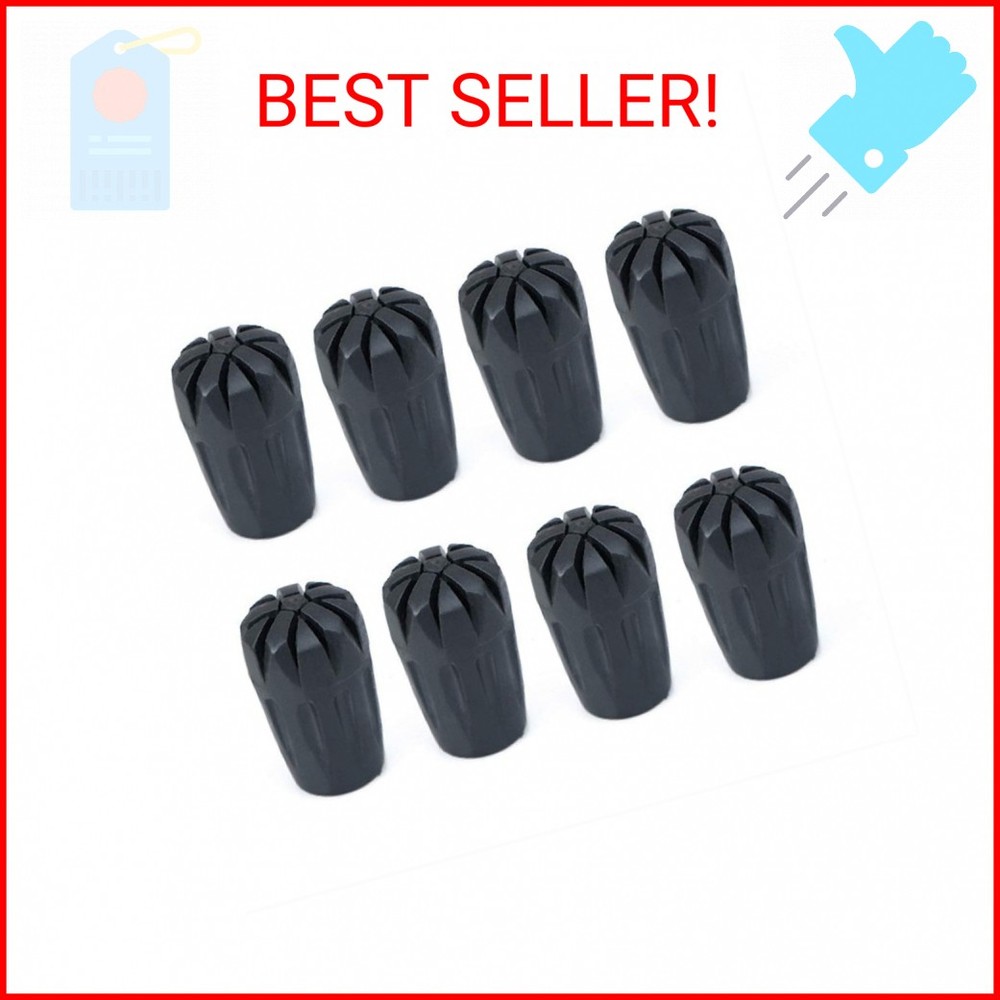 ANIUHL 8 Piece Rubber Trekking Pole Tips Hiking Walking Sticks Caps Ends Replace