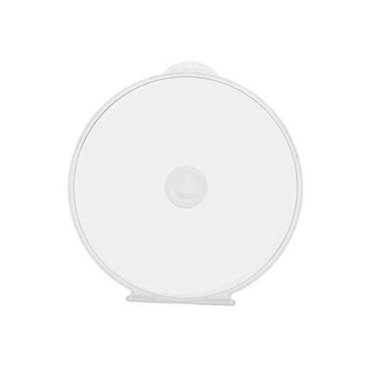 50 Pack Clear Transparent Round Clamshell CD DVD Case, with Lock