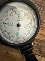 VINTAGE Lensatic Engineer Compass Direction Protector Hunt Ship Logo Works Great