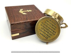 Be Strong Courageous Engraved Compass Joshua 1 9 Missionary Birthday Gift Fit