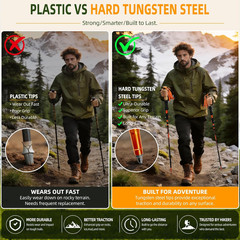 3K Carbon Fiber Collapsible Hiking Poles