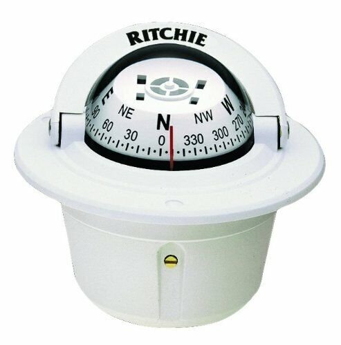 Ritchie Explorer Flush Mount Compass, White (F-50W)
