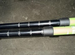 Komperdell AntiShock Ice Trekking Poles Lime Green Silver Adjustable For Women