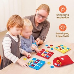 10pcs Felt For For Tac Toe Tokens for Team Building and Friend Gatherings