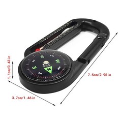 Mini Carabiner Compass Keychain for Camping Hiking Backpack Survival Tool
