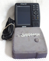 GARMIN GPSMAP 182C MARINE CHART PLOTTER FISHFINDER GPS UNIT w/ POWER KNOBS COVER