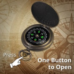 Compass Pocket Brass Watch Style Army Military Camping Hiking Outdoor Tool